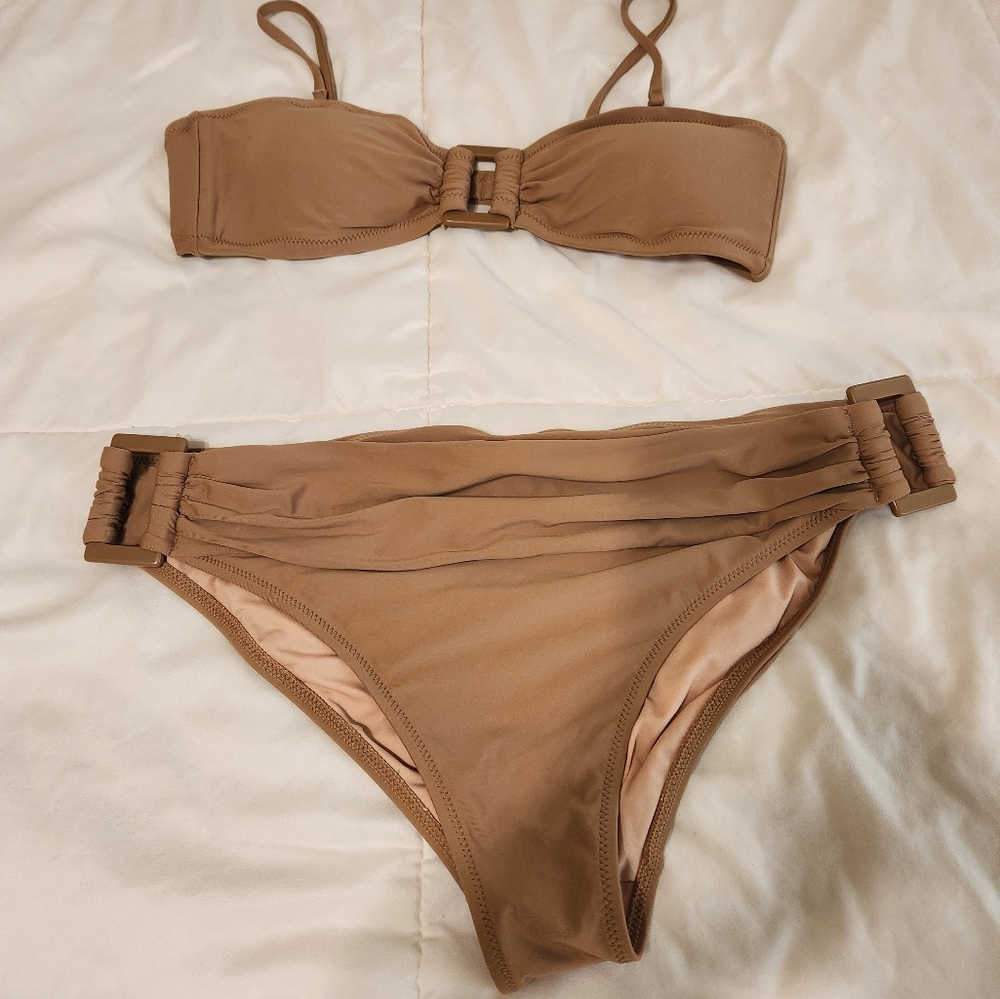J. Crew beautiful brown/tan bathing suit size L and M